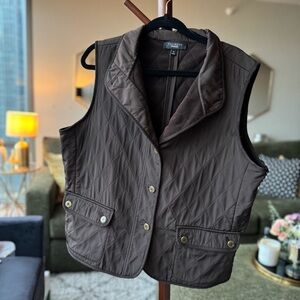 Talbots Women's Brown Quilted Vest